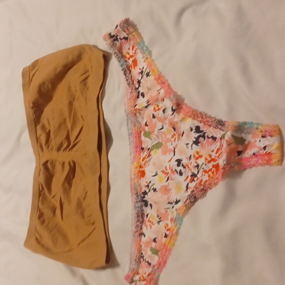 Nwt 2xxlg strapless bra and thong panties